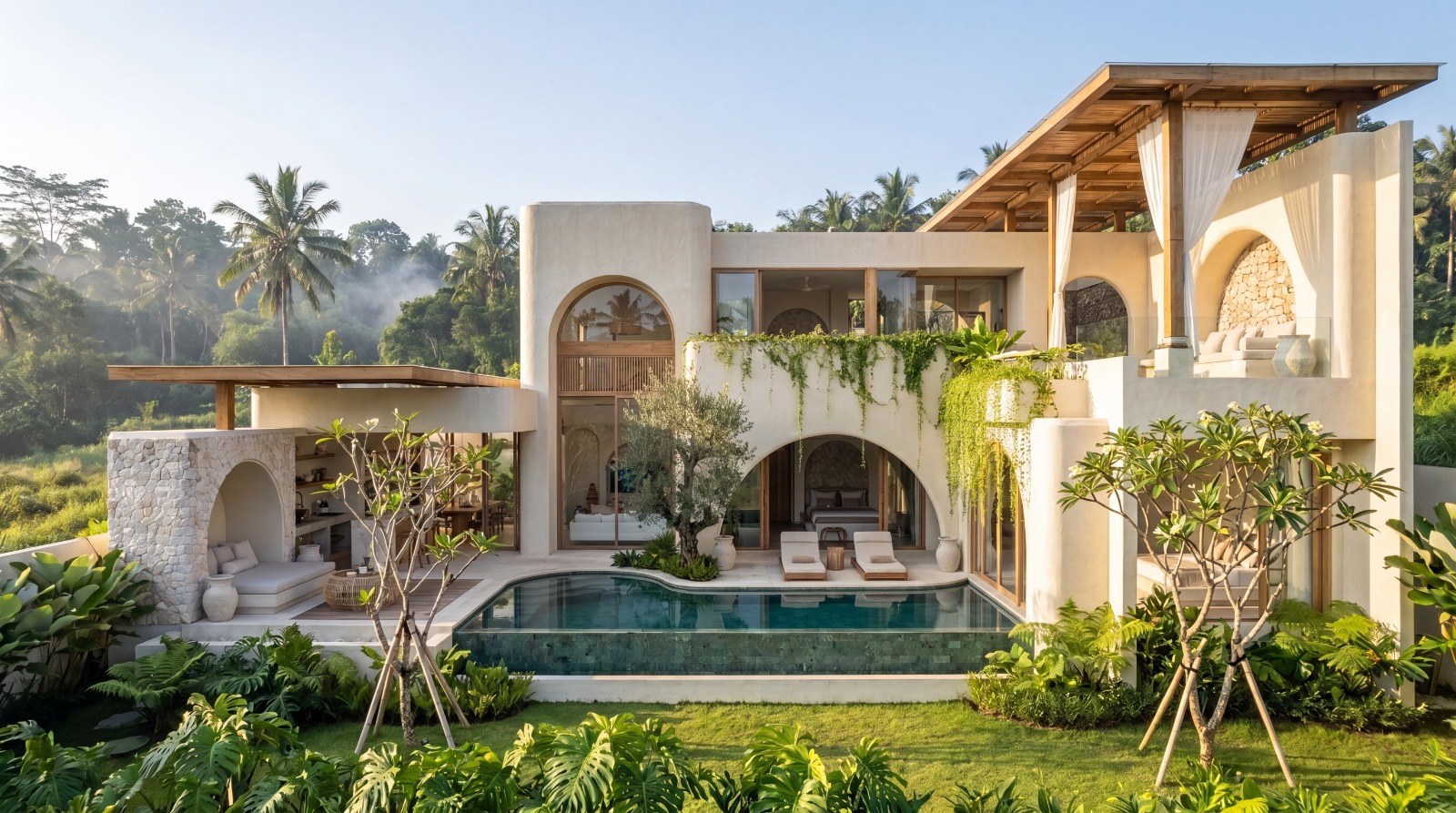 Balinese-style 4-bedroom private pool villa at ULU Villas, Lamai, Koh Samui