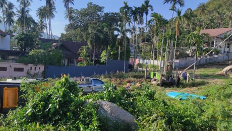 Construction site opening at ULU Villas Samui in Lamai, Koh Samui