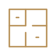 390 sqm living space icon