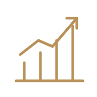 Rental yield investment icon